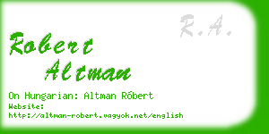robert altman business card