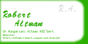 robert altman business card